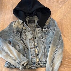 Blank NYC Denim Jacket with Black Accents